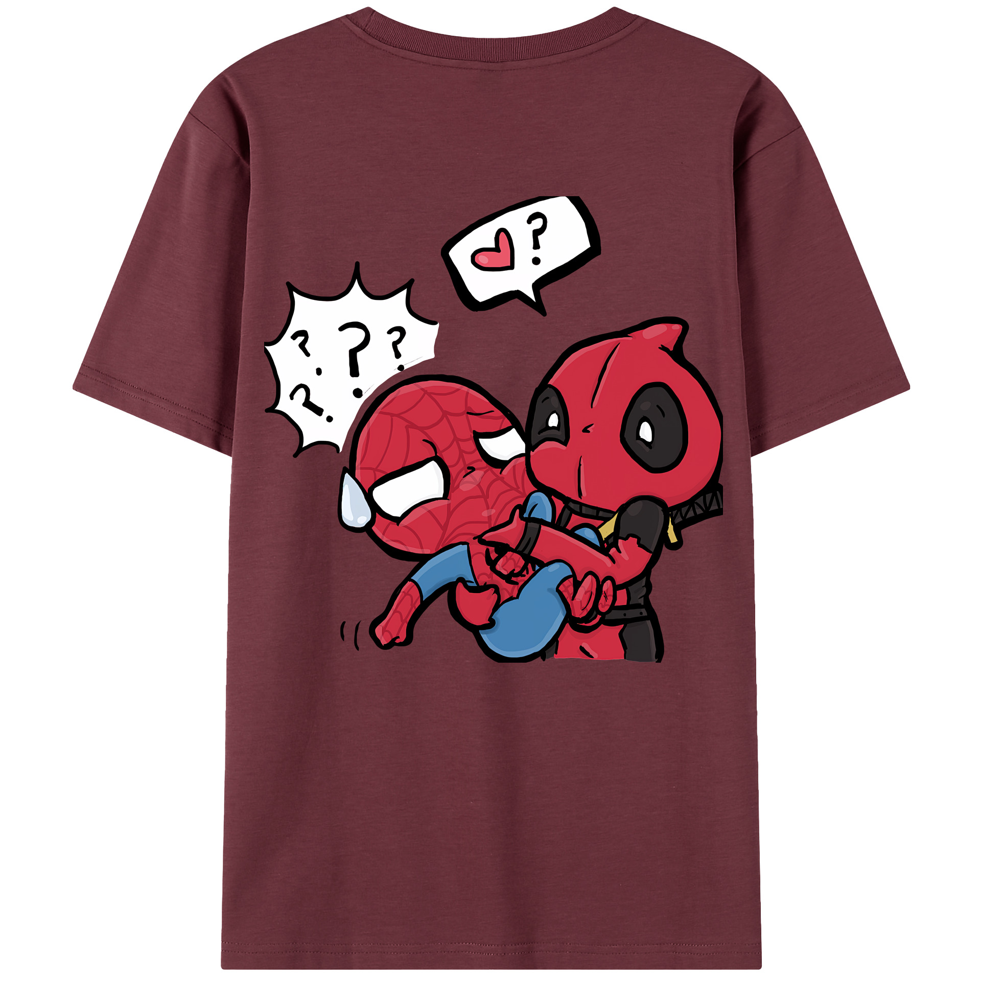 （画像用） Deadpool デッドプール 綿100％半袖Tシャツ（背面プリント）